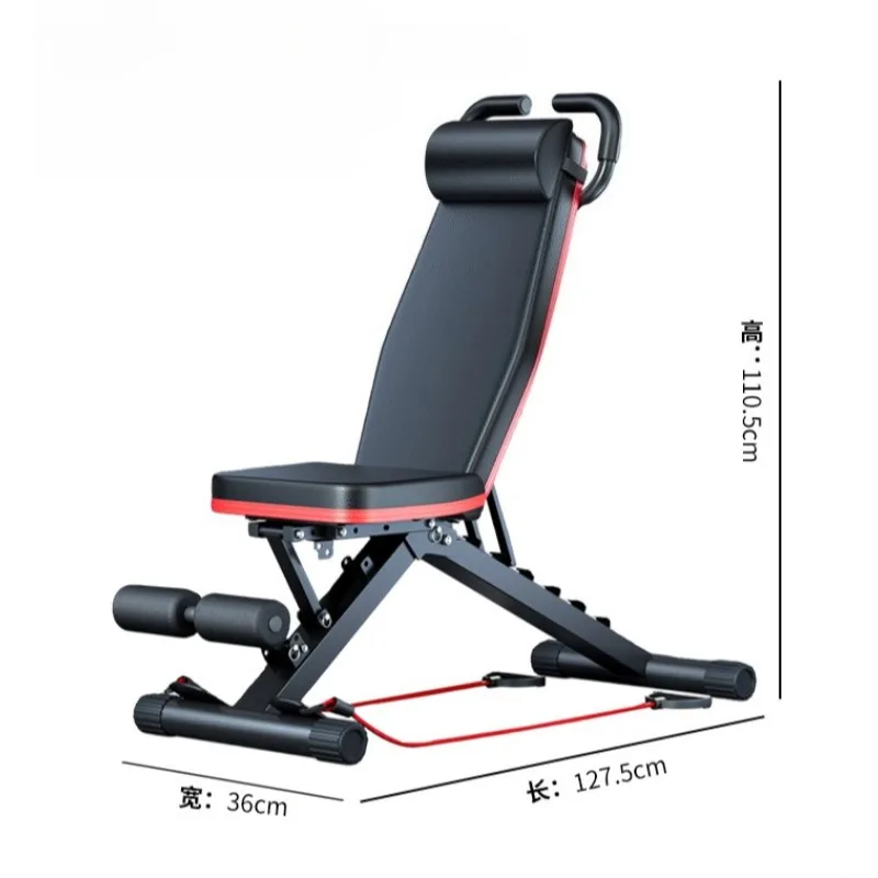Foldable Dumbbell Bench with 7-Position Backrest Adjustment and 3-Position Seat Adjustment Home Abdominal Exercise Chair