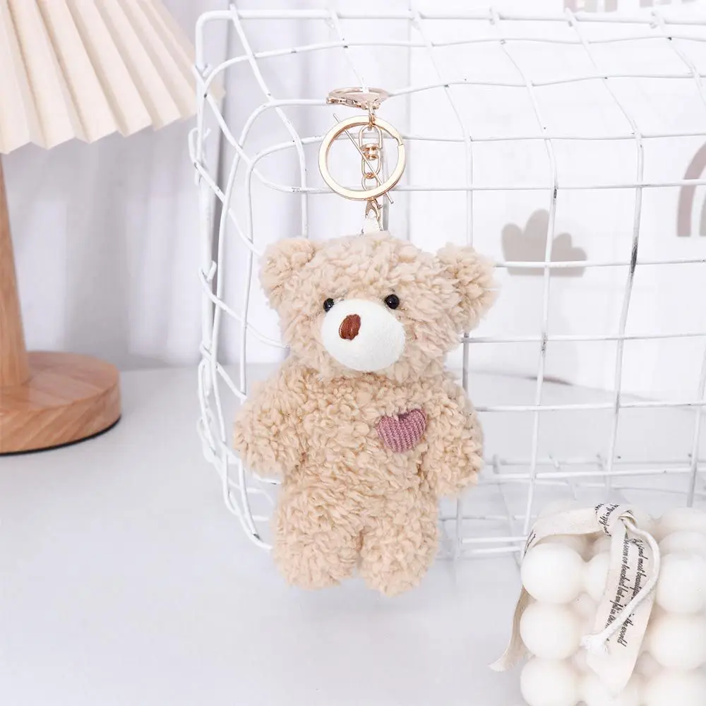 Bag Pendant Stuffed Animal Toys DIY Trinket Bear Plush Keychain Backpack Pendant Plush Rabbit Keychain Dog Plush Keyring