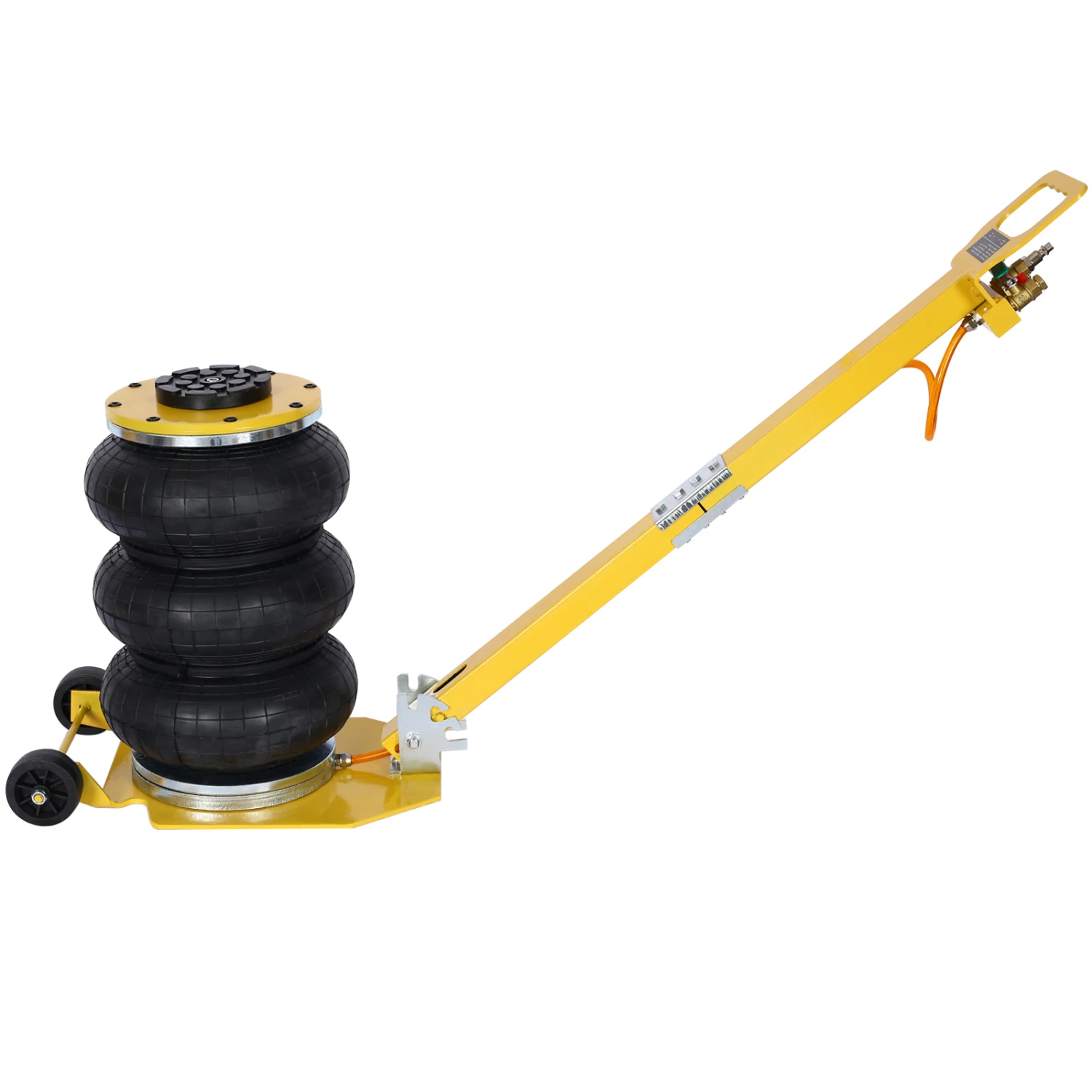 3T Triple Bag Air Jack ,Pneumatic Jack 3 bag ,lifting 16in capacity 6600lbs,easy-collapsing Terrain,Yellow color