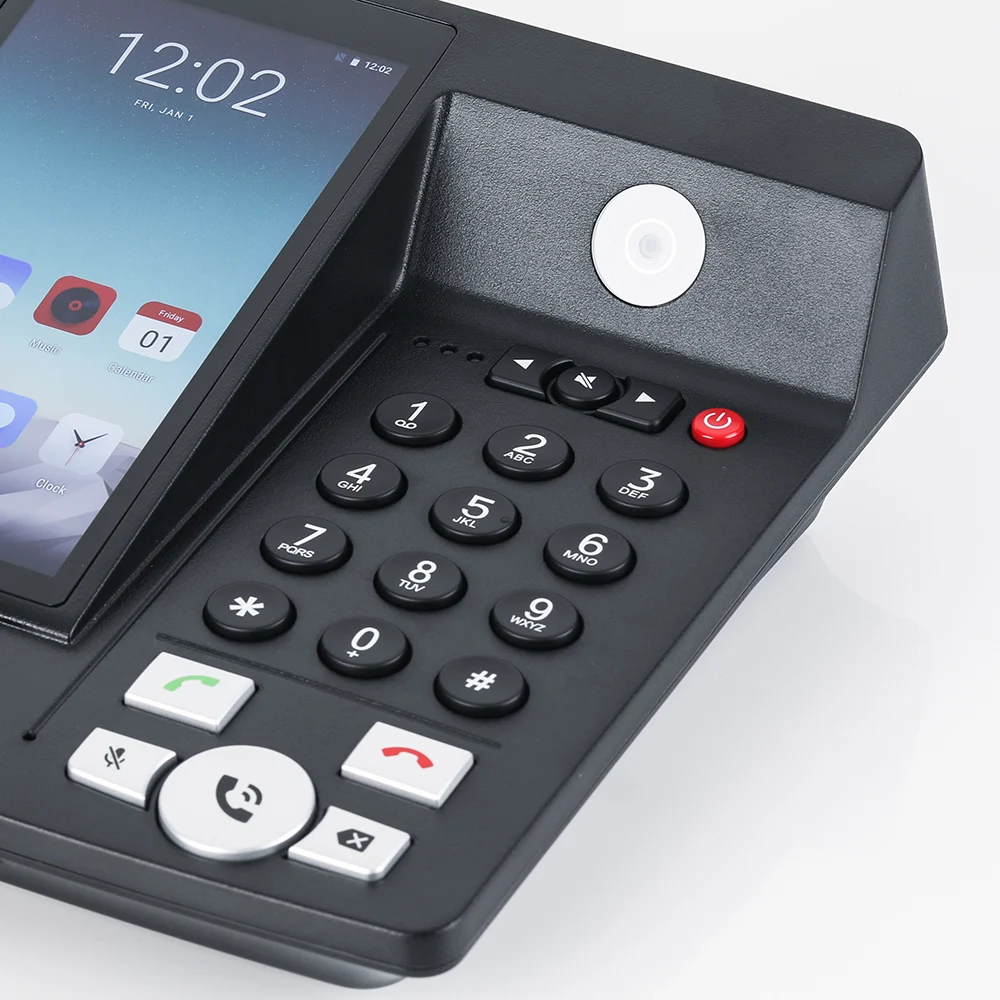 4G LTE Desktop Video Phone with 5.5" Screen - Deca Core CPU & Android OS for Multitasking and Smart Home Control 4