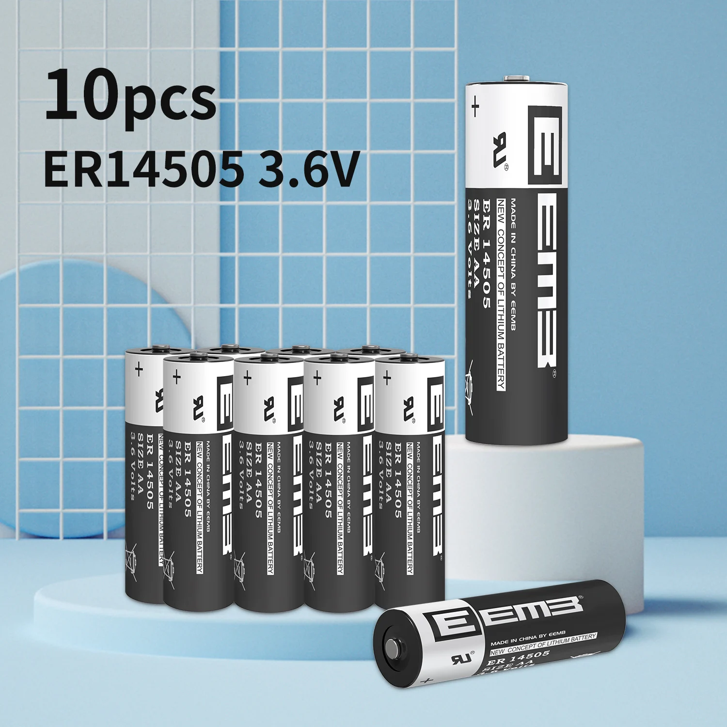 

New Lithium Battery 3.6V AA size 2700mAh ERbattery14505 Non rechargeable EEMB factory ships(10 pieces)