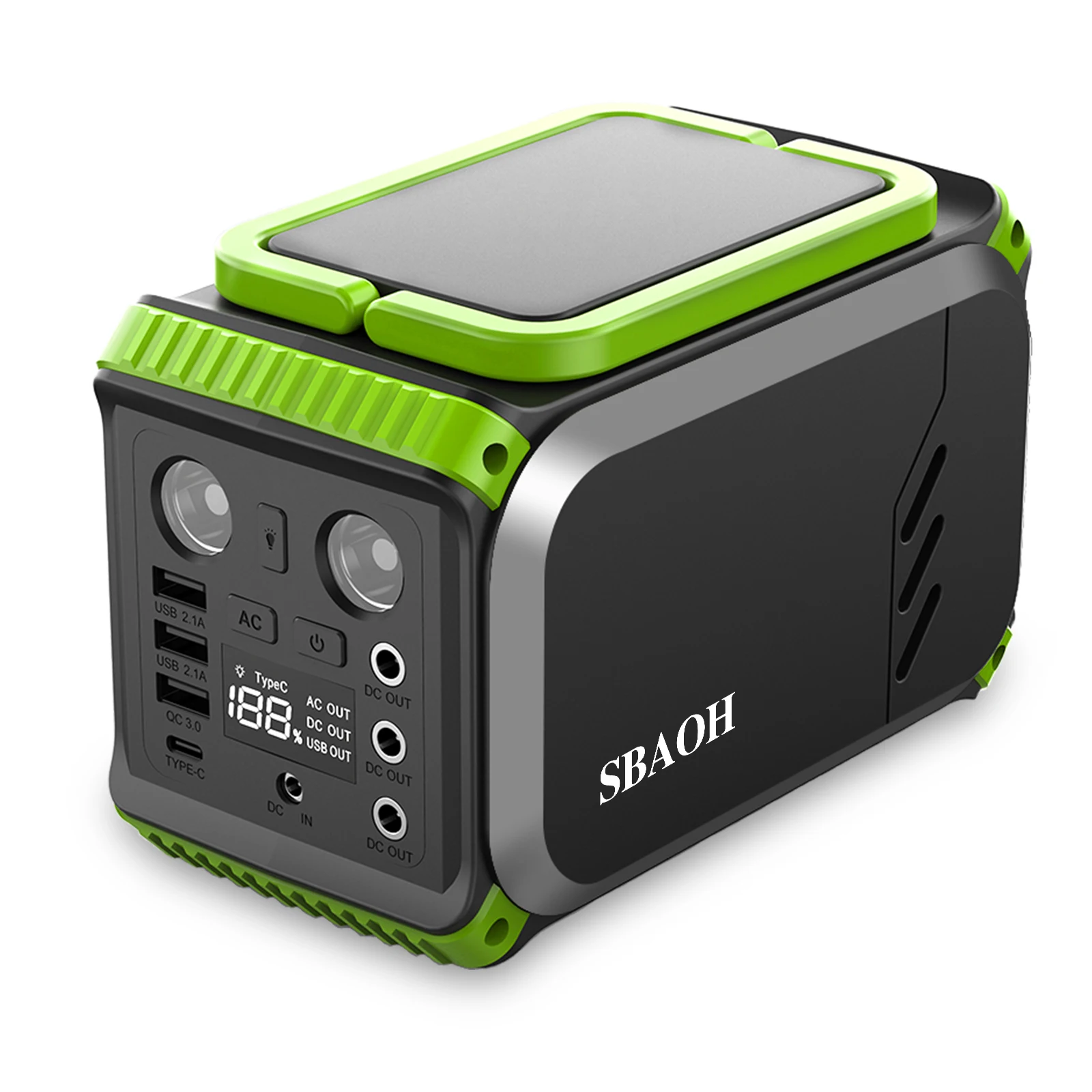 SBAOH Portable Power Station P201,148Wh Backup Lithium Battery, Solar Generator for Outdoors Camping Travel Hunting Blackout