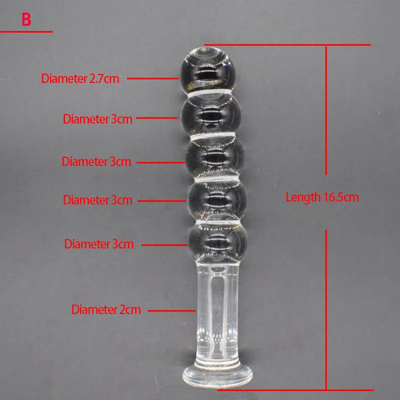 Pyrex Glass 8 Anal Beads Butt Plug G-spot Stimulation Dildo Penis Artificial Dick Gay Masturbate Adult Sex Toy For Women Men