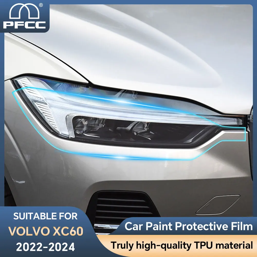 

Headlight Rearview Film for Volvo XC60 R Design Inscription 2022-2024 Pre Cut Clear PPF 8.5mil Paint Protection Film Accessories