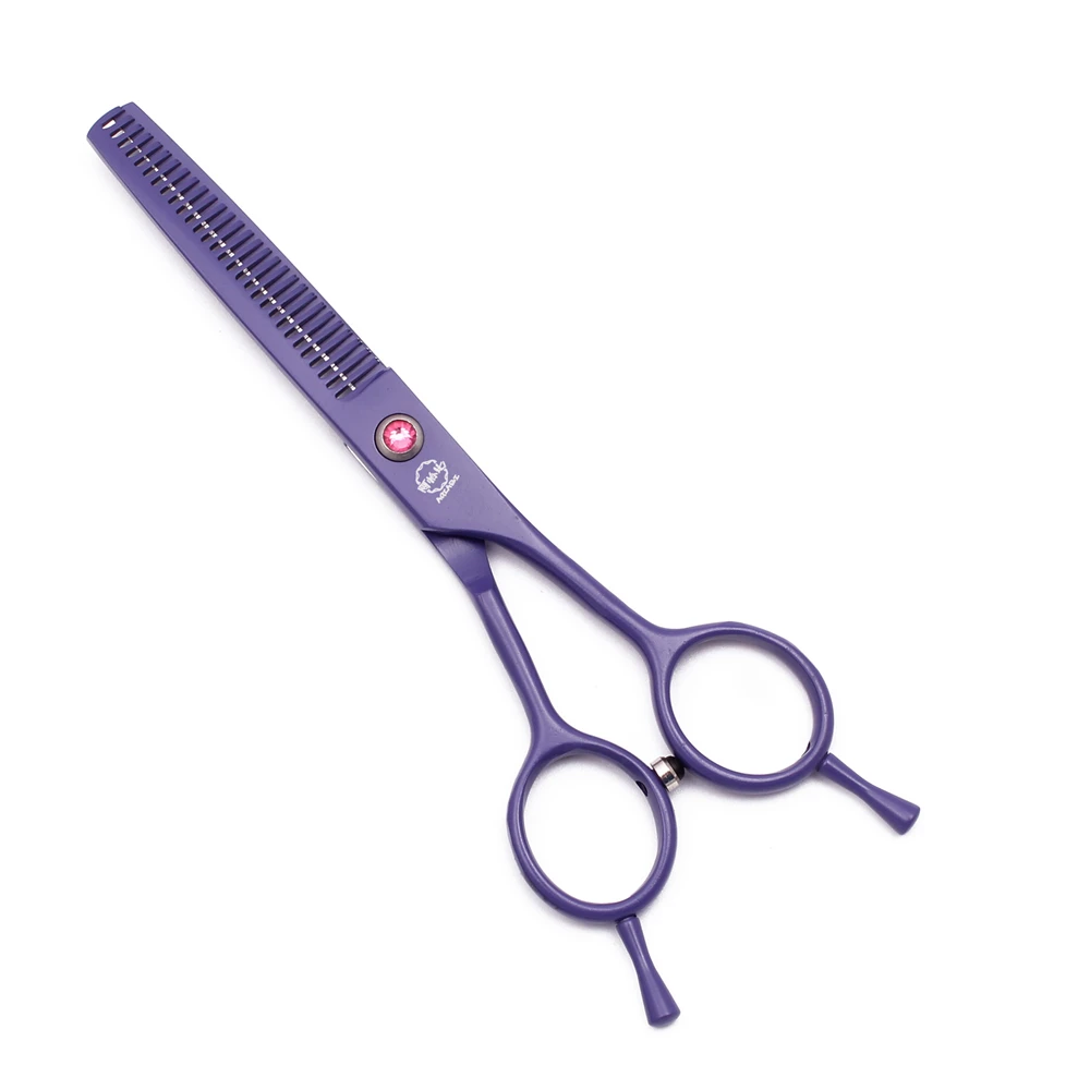 Haarschere Professionelle 5,5" AQIABI Japan Edelstahl Effilierschere Rosa Haarschneideschere für Friseur A1012 – Detail 10