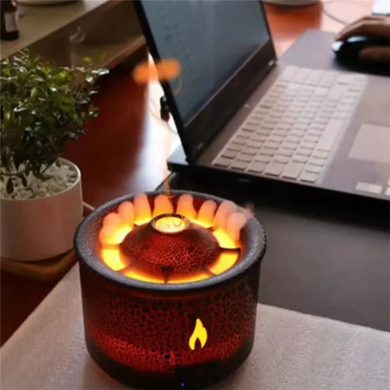 A006-اللهب المليء بالشقوق بركان صغير آلة العطر المنزلية البخاخ مزيل الروائح الكريهة الصامتة