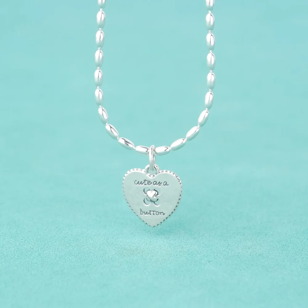 925 스털링 실버 하트 버튼 참 펜던트 팔찌 목걸이 - Jewelry Making In La 리뷰 및 가격