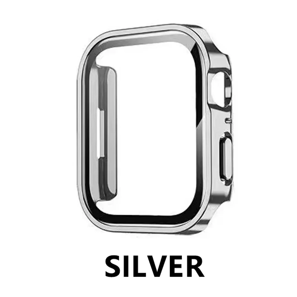 Cover for Apple Watch Case 46mm 42mm 45mm 44mm 49mm 41mm 40mm Screen Protector Tempered Glass Series 10 7 8 9 SE 6 5 4 Ultra 2