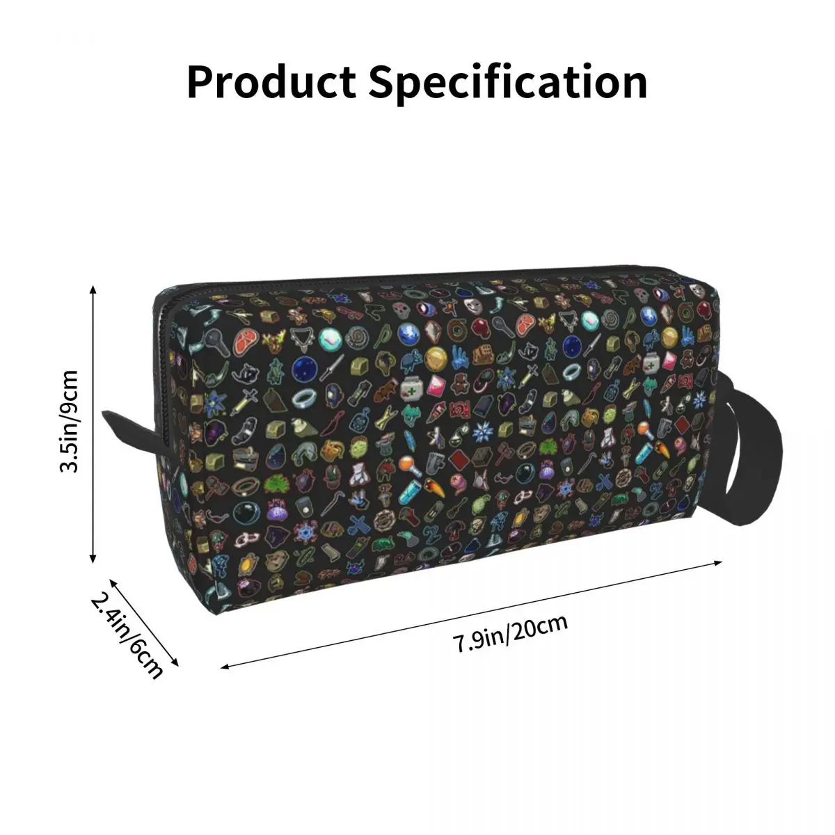 Risk Of Rain 2 Items Makeup Bag Cosmetic Organizer Storage Dopp Kit Toiletry Cosmetic Bag for Women Beauty Travel Pencil Case