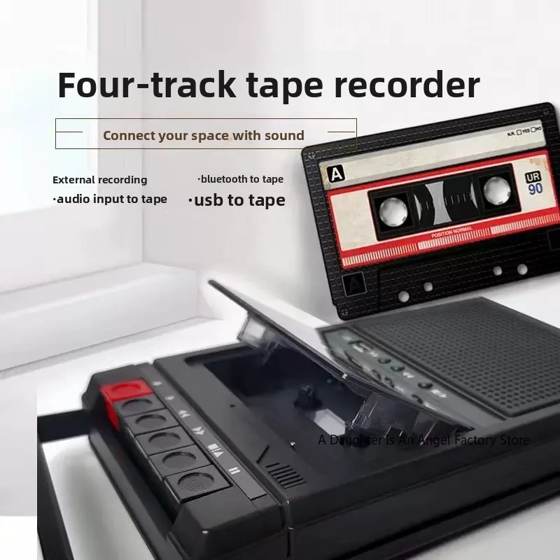 Reproductor de Casetes Portátil con Reproducción por USB y Grabador de Casetes Externo Integrado
