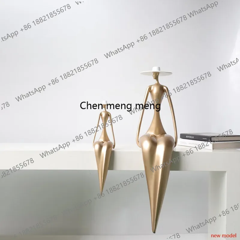 N138  Character sitting ornament Sales office Entrance Living room TV cabinet Italian minimalist sculpture soft decoration