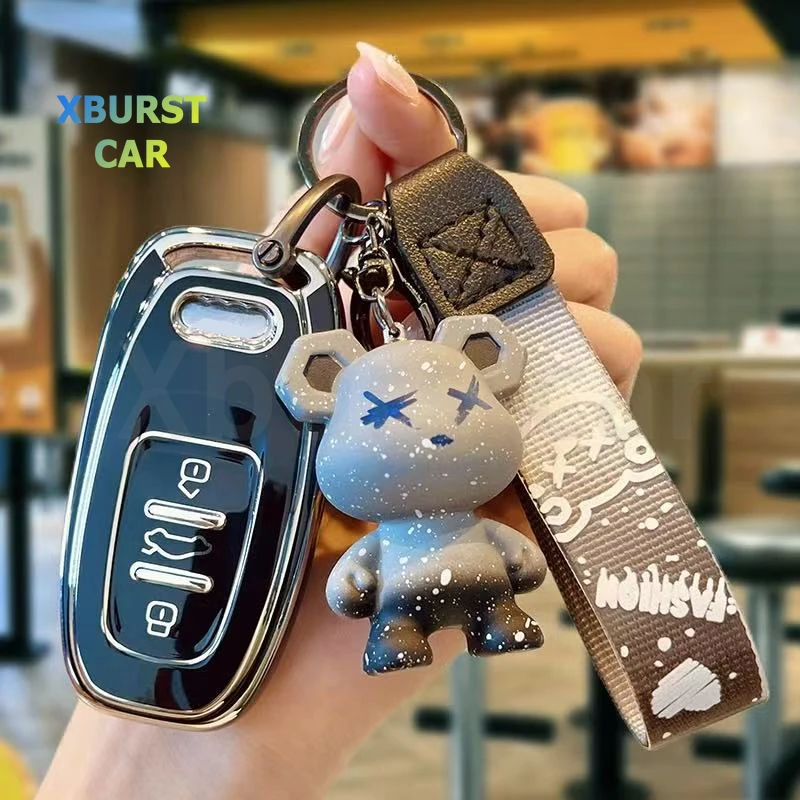 

Чехол-держатель для автомобильного ключа из ТПУ для Audi Q3 Q5 Q7 S4 S5 S6 S7 S8 R8 A1 A3 A4 A5 A6 A7 A8 TT