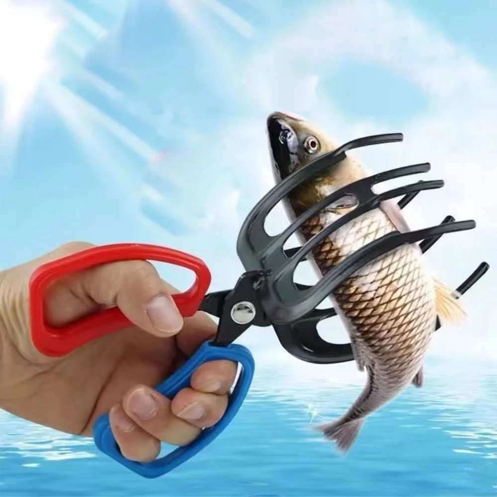 

Three Claw Metal Fish Grips Strong Grip Anti Slip Handheld Lure Fishing Clip Fish Clamp Pliers Practical Fishing Tools