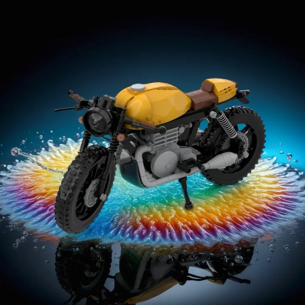 

427 шт. MOC ретро мотоциклетная серия Café Racer классический уличный велосипед дизайн DIY модель строительные блоки игрушки на день рождения подарок