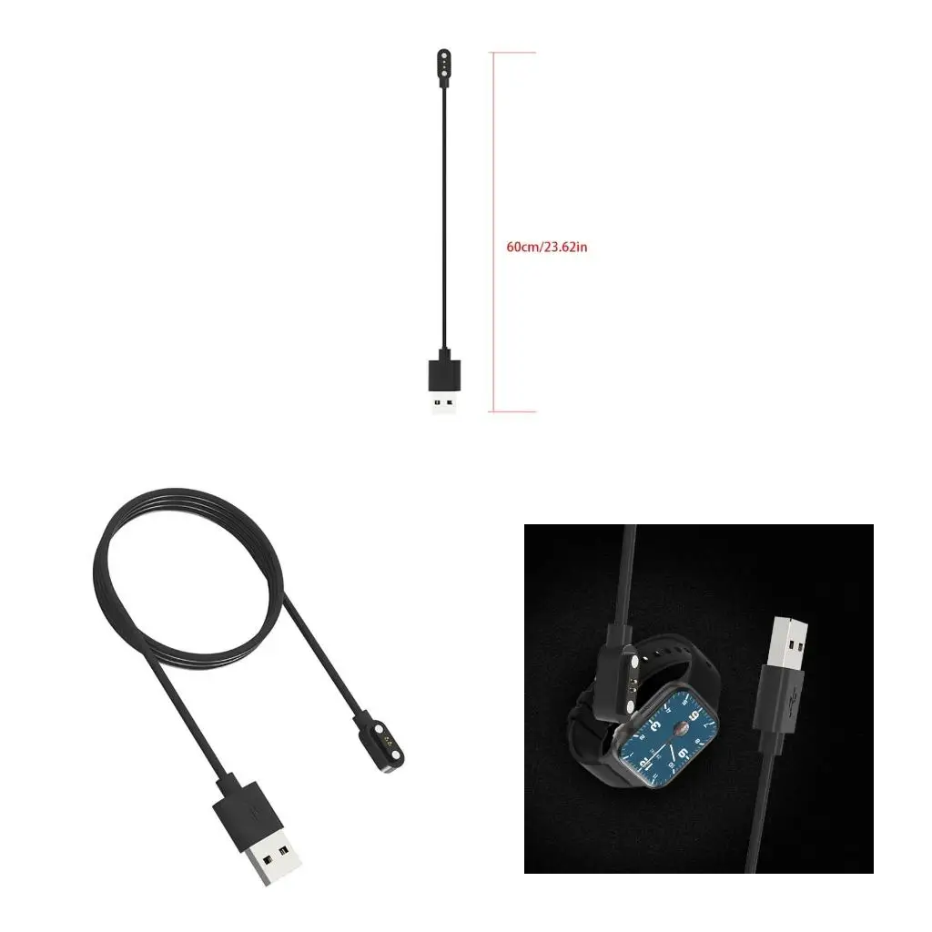 

Зарядное устройство USB-кабеля для HW12 HW16 для замены умных часов, 2-контактная магнитная USB-зарядка