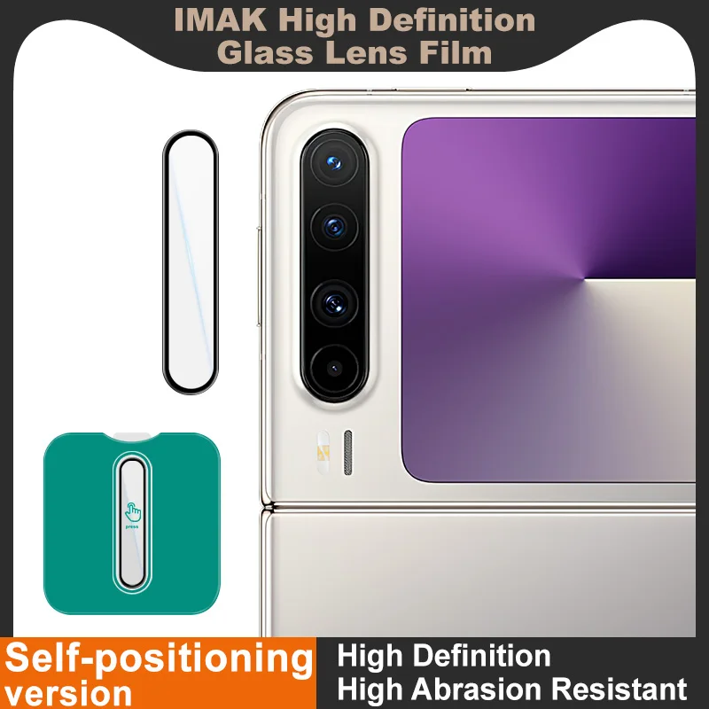 Huawei Pura X Lens Glass IMAK فيلم عدسة زجاجية سوداء لهاتف Huawei Pura X 5G مع أداة #3