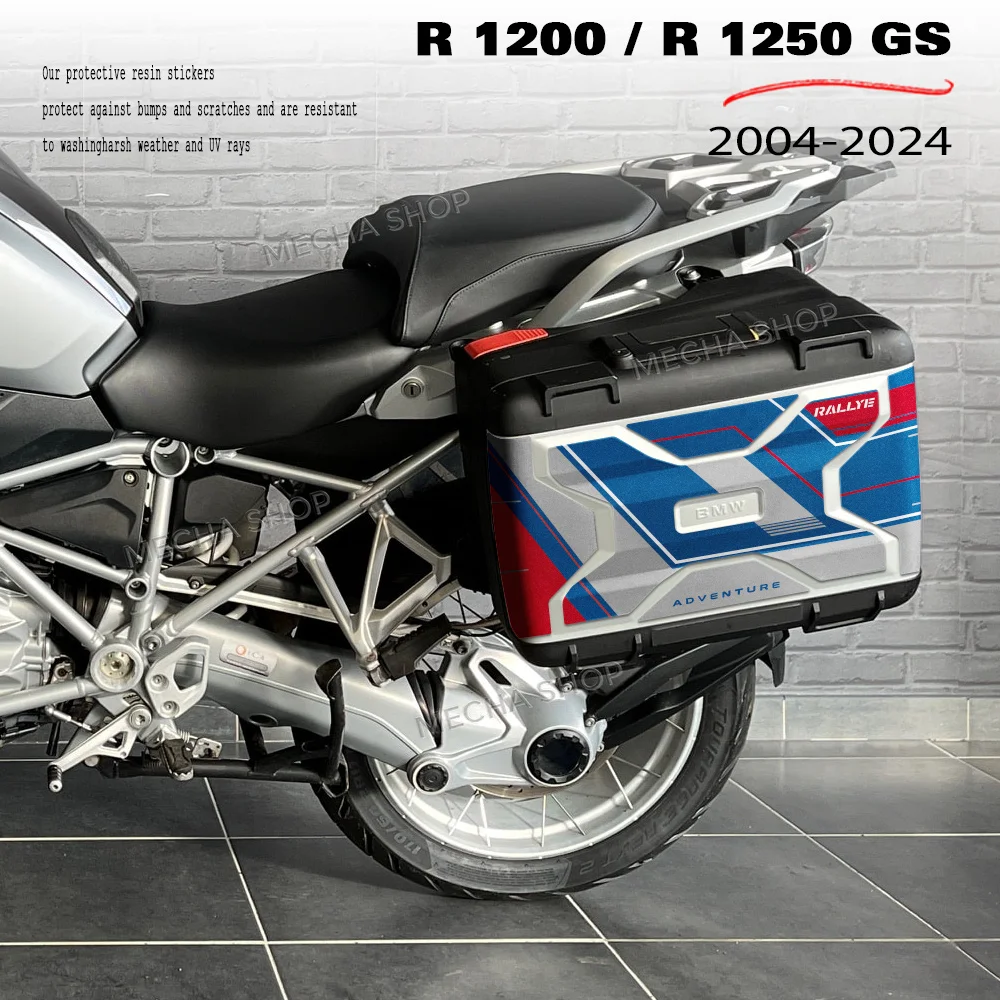 For R1200GS R1250GS 2004-2024 2023 Aluminum Alloy Box Sticker Motorcycle Side SuitCases Decals