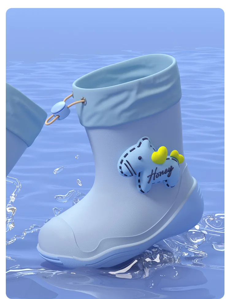 2026 Sommer Kinder Rutschfeste Regenstiefel Mädchen Modische Wasserschuhe mit Dicken Sohlen Schön Gestaltete Schnallen-Regenschuhe – Detail 10