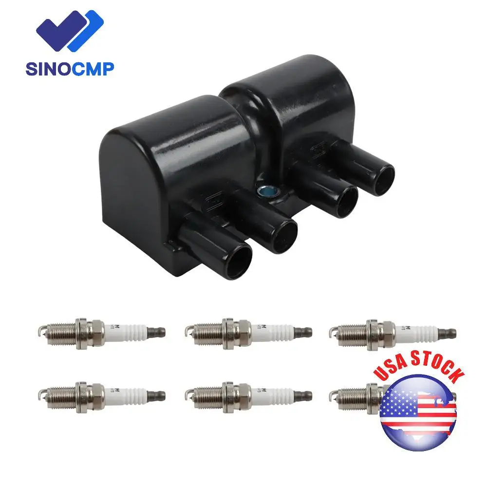 

SINOCMP UF503 C1480 5C1479 2322-000100 3341084Z00 50094 19005265 Ignition Coils Iridium Spark Plugs for Chevrolet Pontiac Suzuki