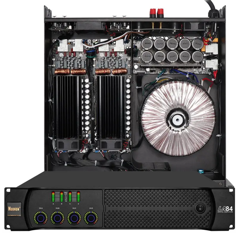 

LA84 4 Channel Power Amplifier 800W*4 Professional High Power 2U Class D Digital