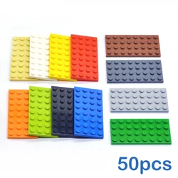 Blocos de construção, figuras finas, pontos 4x8, 12 cores, educacionais e criativos, compatíveis com brinquedos de marca para crianças, 3035, 50 peças