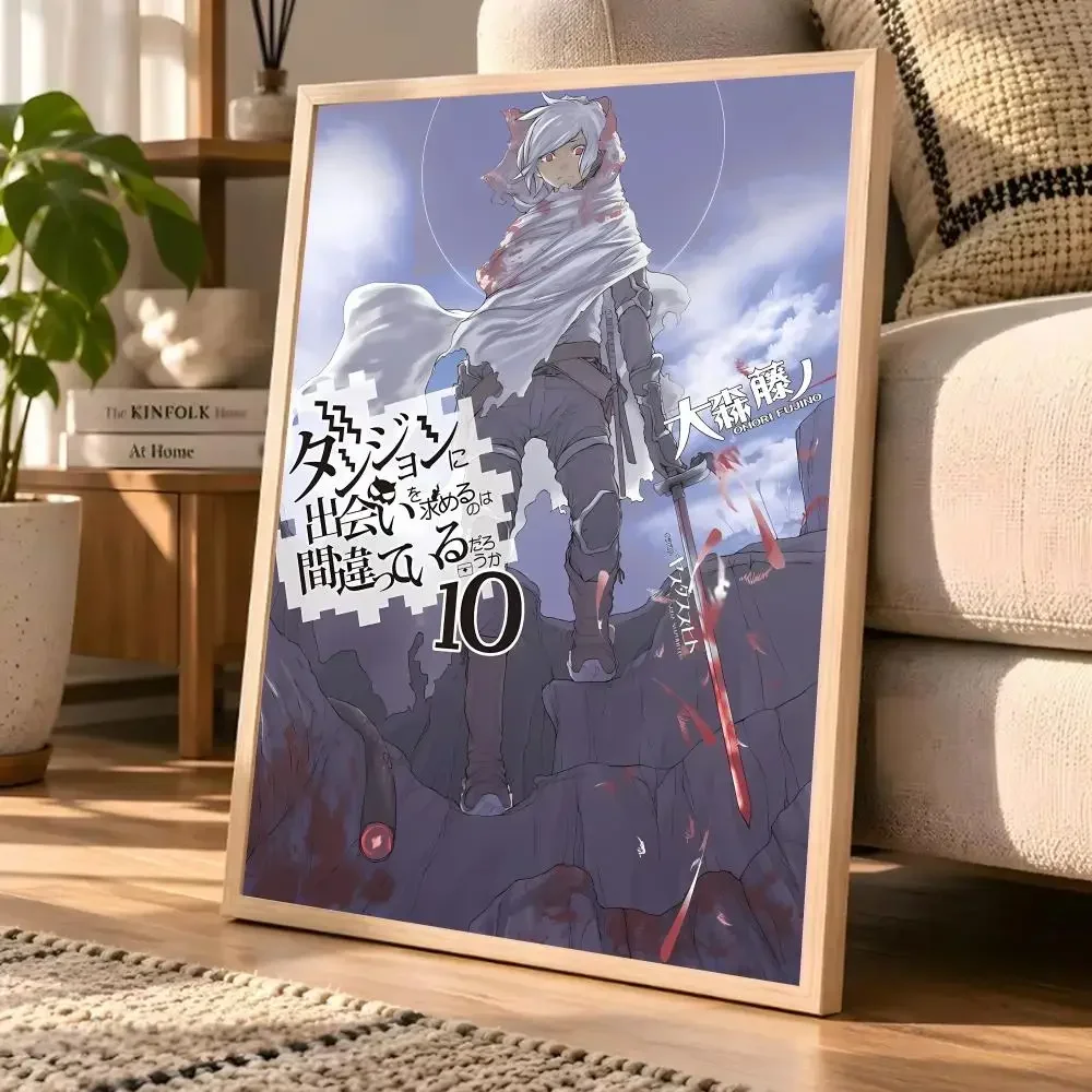 Fantasy anime Is It Wrong to Try to Pick Up Girls in a Dungeon? Poster Wall Art Mural Print for Home Accent, Unframed Decorative