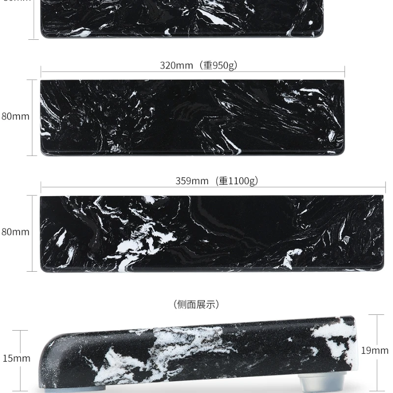 Descanso de mão de quartzo tamanho personalizado almofada de pulso conforto e antiderrapante descanso de palma criativo personalizado para design de teclado mecânico