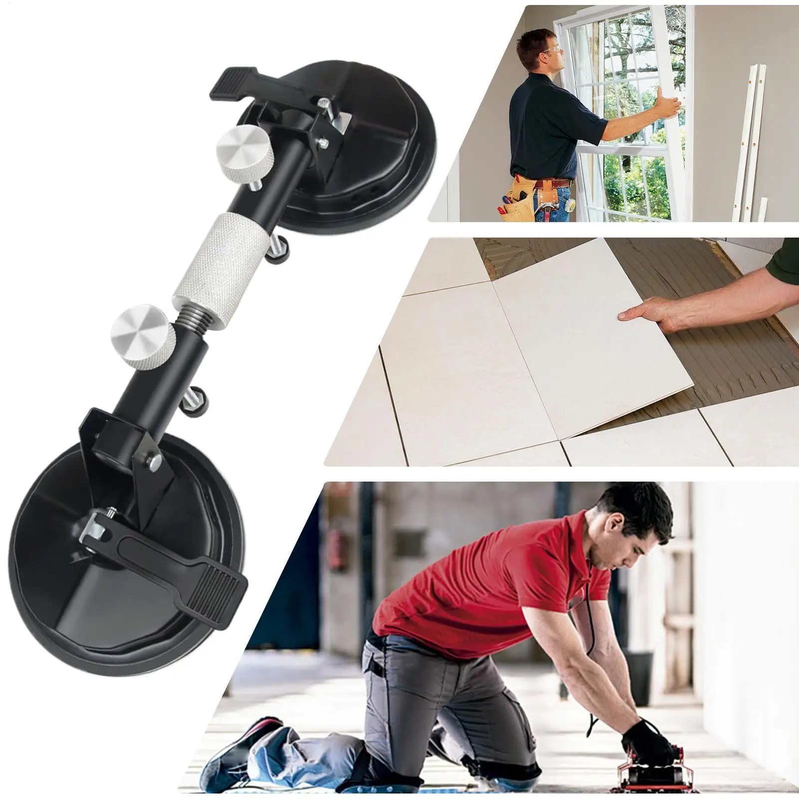 

Flooring Suction Cup Countertop Mounting Tool Heavy Duty Tile Gap Fixer Tool Suction Cup Tensioner Countertop Alignment Tool