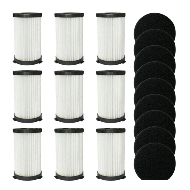 9 PCS Hepa Filter Sponge Parts For Moosoo D600 D601 Cecotec Thunderbrush 520 Corded Vacuum Cleaner Filter Hepa Elements