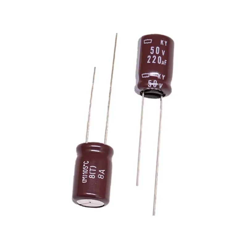 10Pcs/100Pcs Nippon KY Series 50V220uF 10X16MM High-frequency and long-life aluminum electrolytic capacitors