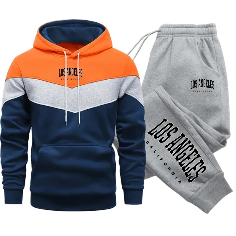 2026 New Arrival Men's Tracksuit Hoodie&sweatpants Urabn Fashion Sportswear 2pcs Set Male Daily Casual Sports Hooded Jogger Suit - view 5