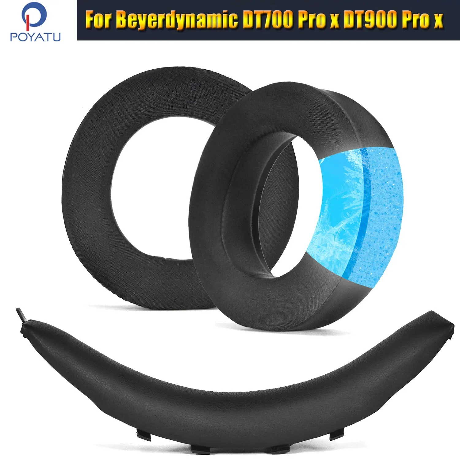 Foam Ear Pads Hoofdband Vervanging Reparatie Onderdelen Voor Beyerdynamic DT700 Prox DT900 Pro X Over Ear Hoofdtelefoon Oorbeschermer Cover