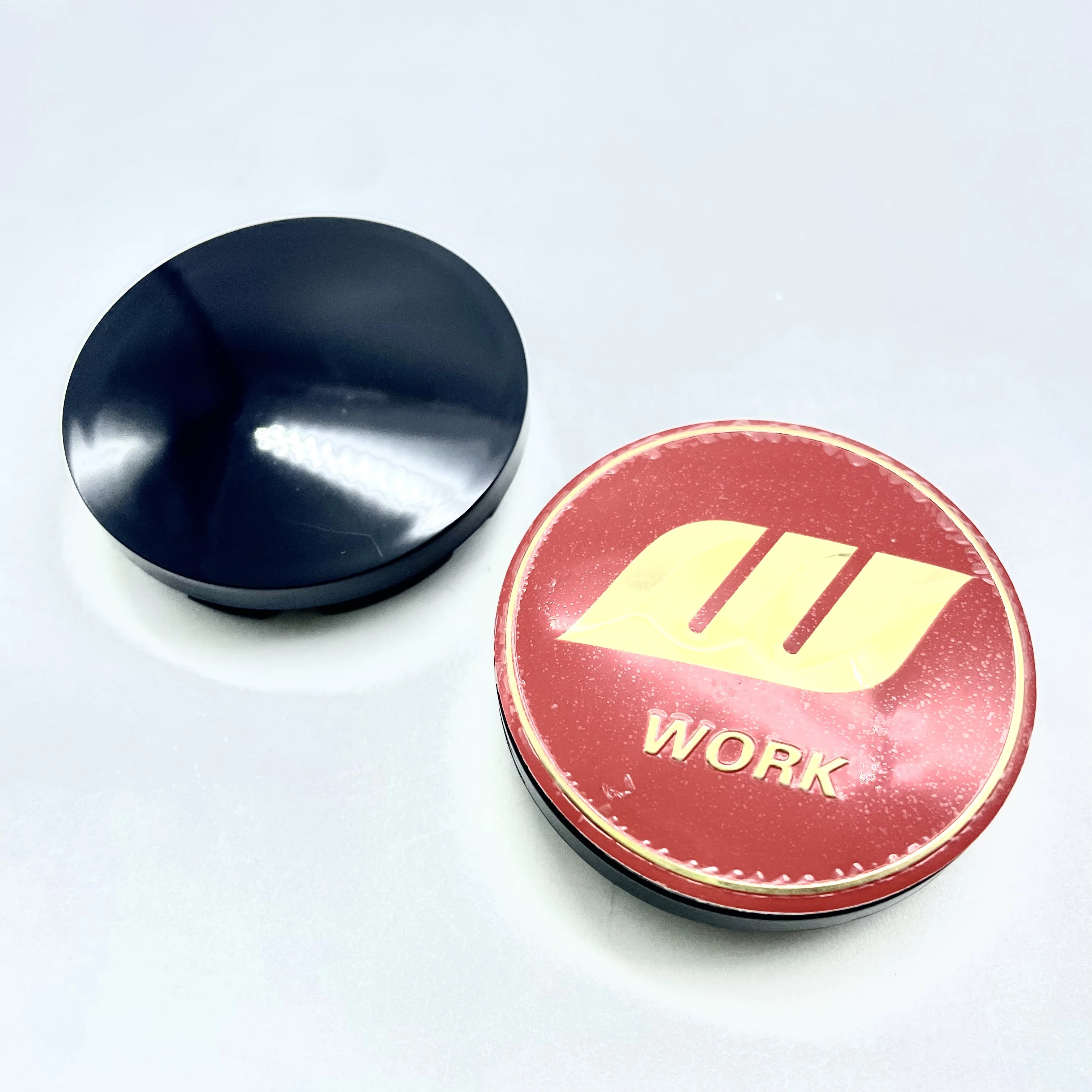 4pcs of W work Logo Car Stickers for Wheel Center Cap Cover Stickers Car Wheel Hub Center Caps Rims Cover Emblem Badge Logo
