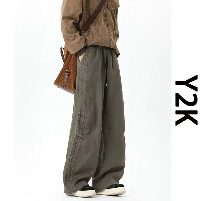 

Man Y2k Baggy Fallschirm Hose Harajuku Patchwork Cargo Hose Japanischen 2000er Jahre Stil 90er Jahre Vintage Oversize Hose