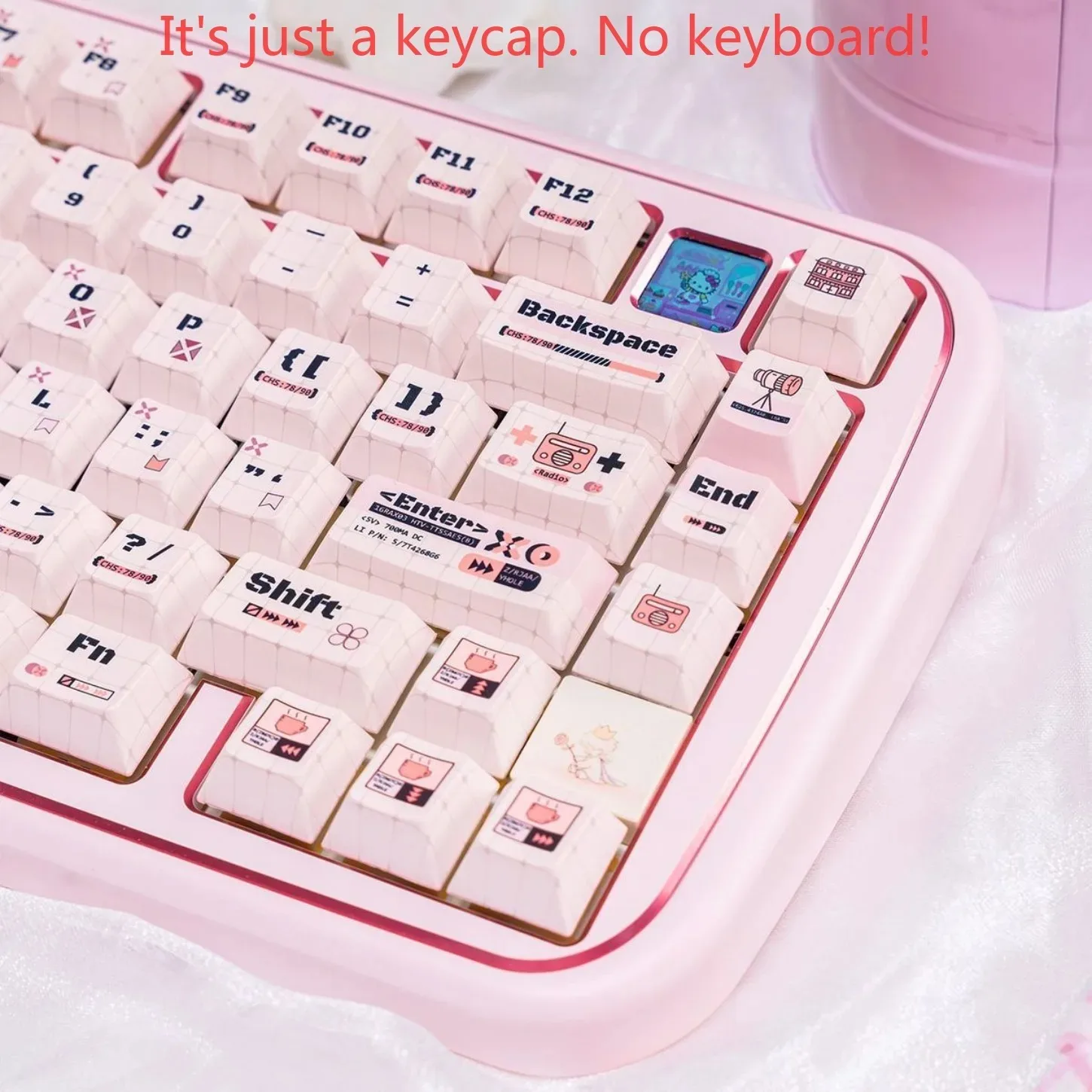 Cute Code Farmer Theme Cherry Key Cap Kit PBT 129 Key Game Office Gift Suitable 60/64/84/98/108 Mechanical Keyboard