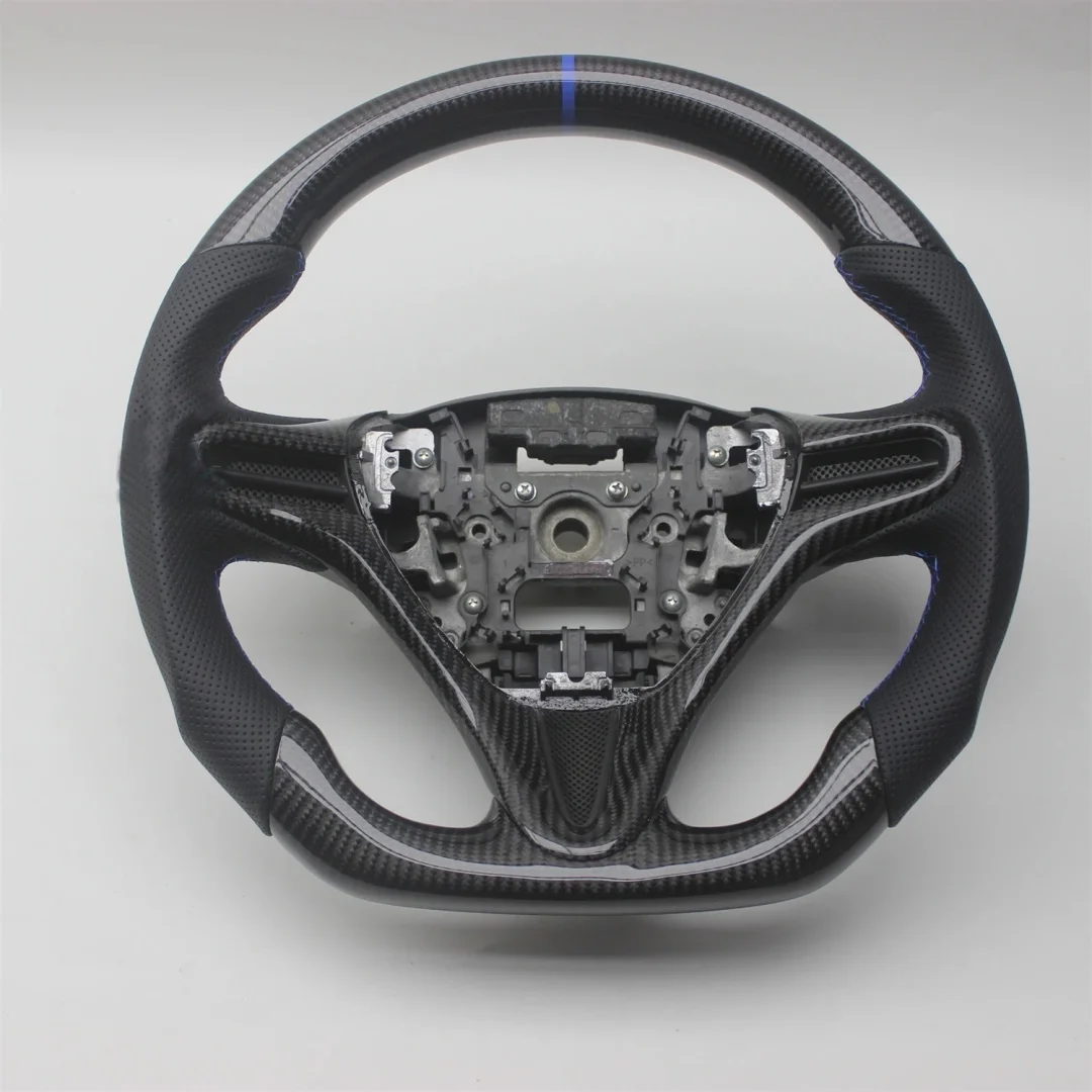 

Replacement For Honda Fit Jazz 2008-2013 City 2009-2014 Real Carbon Fiber Leather Steering Wheel