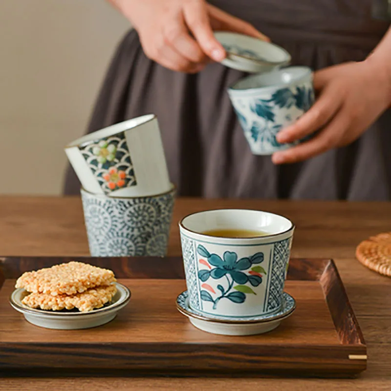 Japanese Style Ceramic 200ml Water Cup Without Handle Household Drinkware Tea Coffee Cups Set