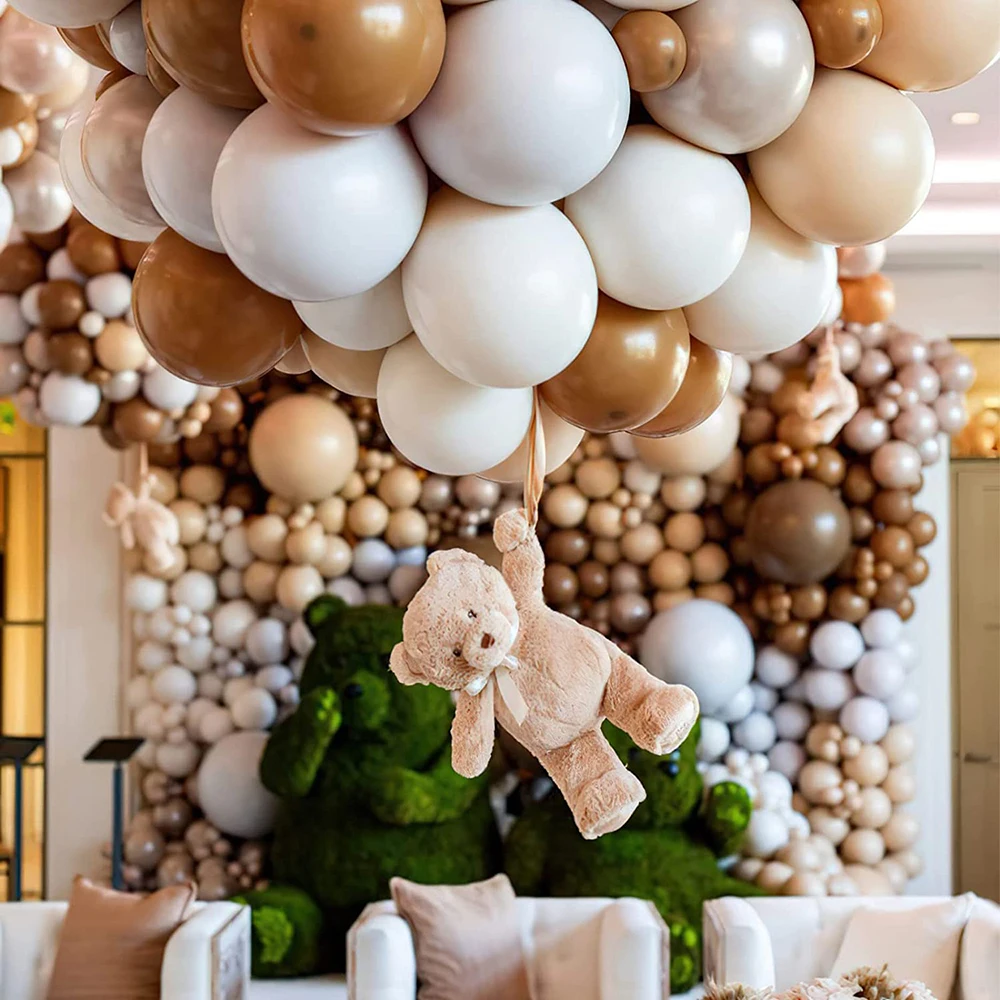 5/10/12/18 inch Retro Witte Zand Ballon Roze Koffie Salie Groene Ballon Verjaardagsfeestje decoratie Baby Douche Globos Bruiloft Decor