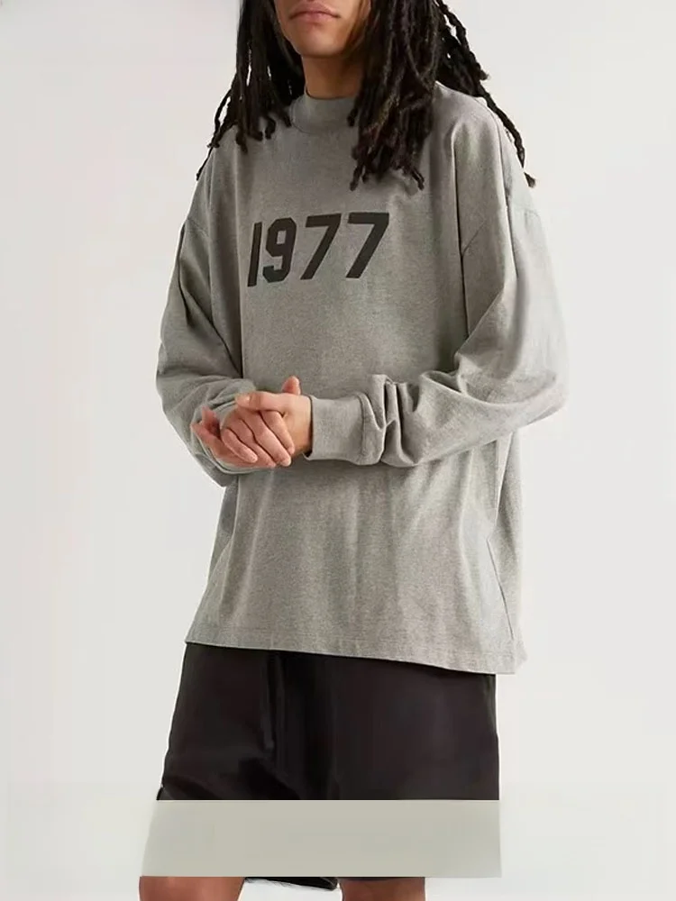 

Футболка с длинным рукавом и круглым вырезом, базовый слой, из смесового хлопка и полиэстера, повседневная, с принтованным дизайном