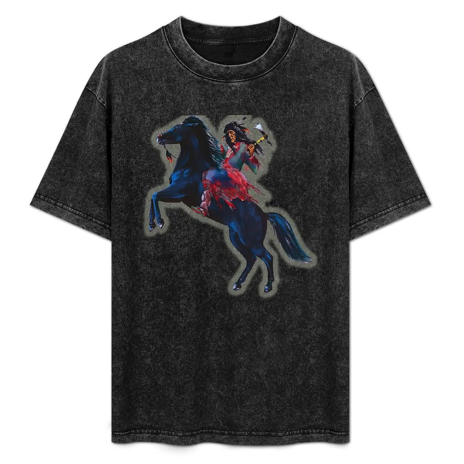 

Karl May: Black Mustang G S by MarliesBugmann for KarlMayFriends T-Shirt summer 2025 T-shirts oversize fitted t shirts for men