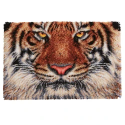 Latch hook rug kits with Preprinted Canvas Tiger Pattern Carpet embroidery set do it yourself Kits for needlework Home Decor