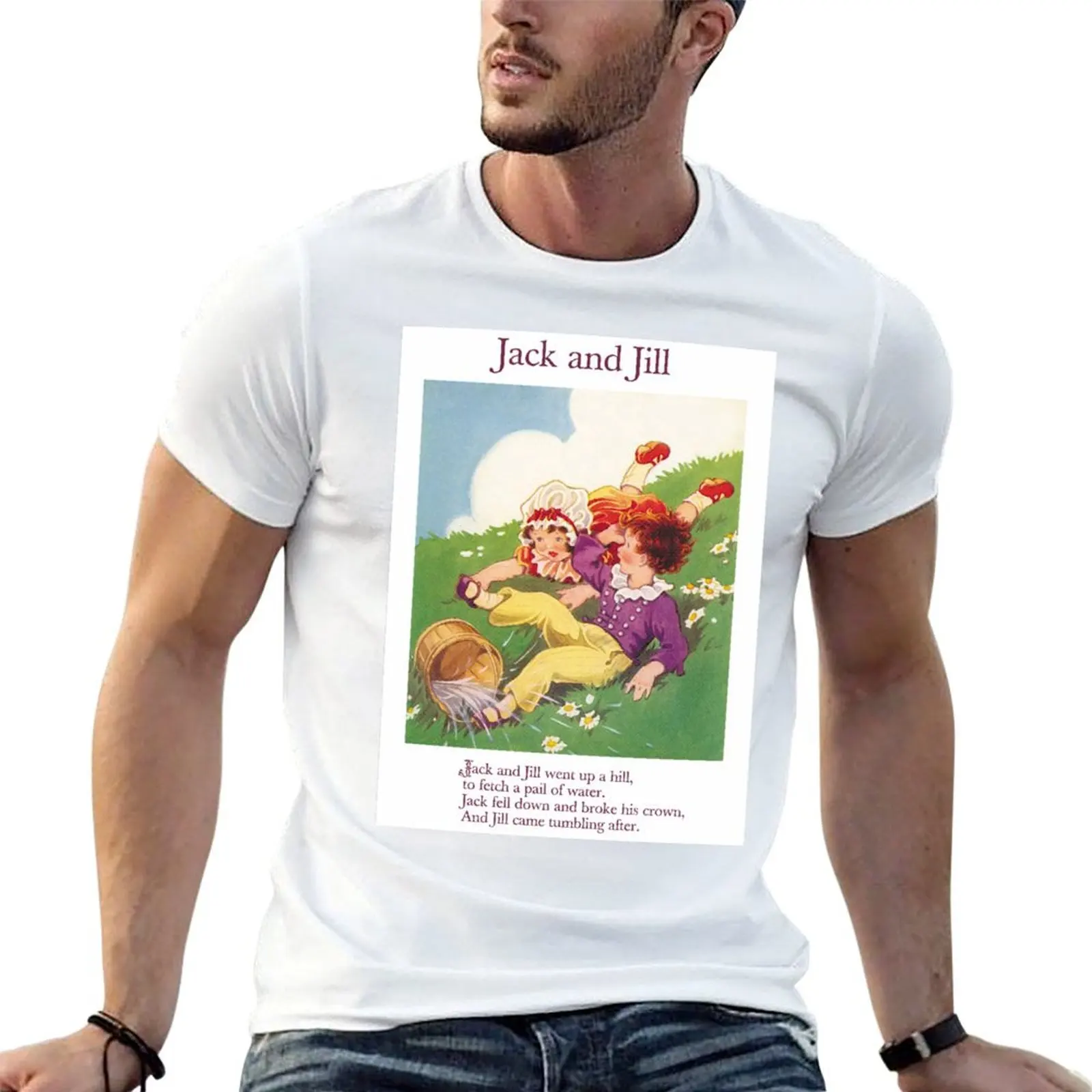 

Jack and Jill T-Shirt t shirt men 100% cotton luxury brand man t shirts cotton T-Shirt