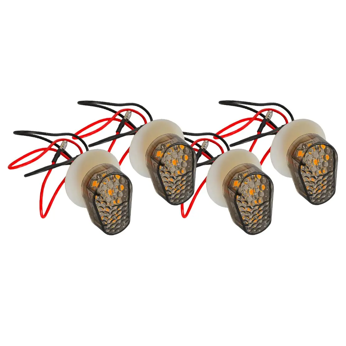 2 Pair Motorcycle Flush Mount 12LED Turn Signal Light Indicator Blinker Amber Lamp Fit For Yamaha MT-07 MT07 2021-2025