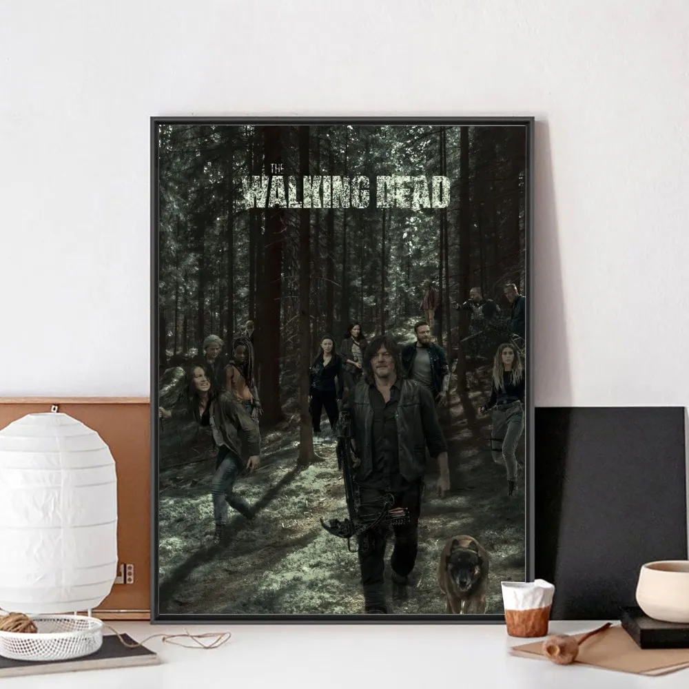 The Walking Dead Print Art Canvas Poster No Framed Poster Kraft Club Bar Paper Vintage Wall Art Painting Bedroom Study Stickers