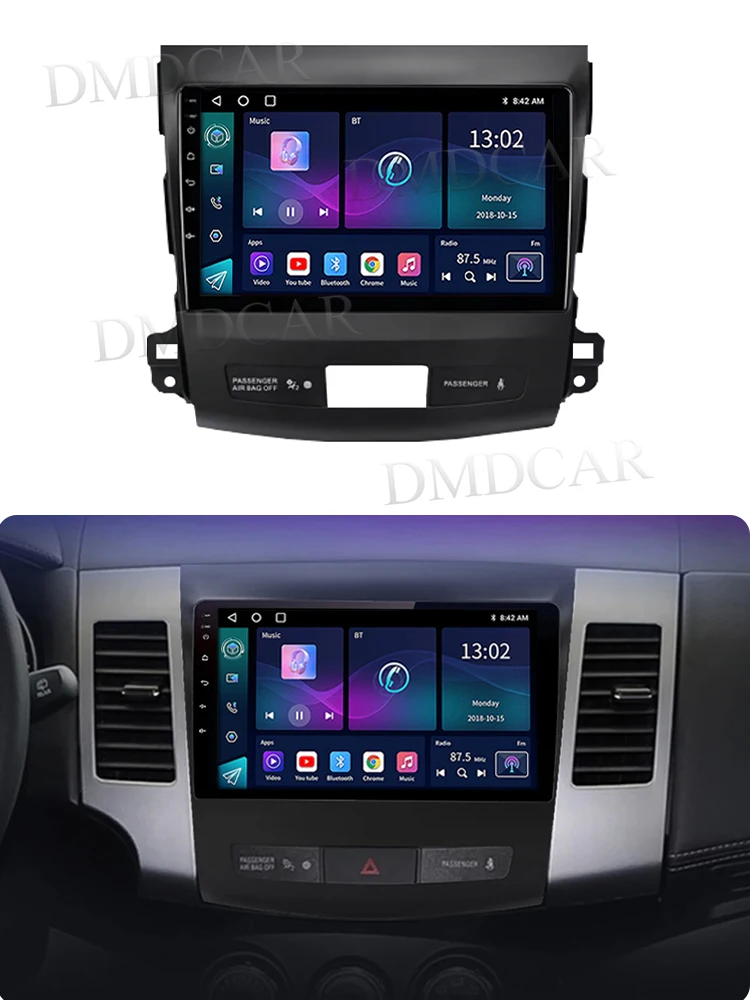 Car Radio Android 10 Multimedia Wired Carplay For Mitsubishi Outlander 2007-2012 GPS android Auto 1024*600P Screen Blue-tooth