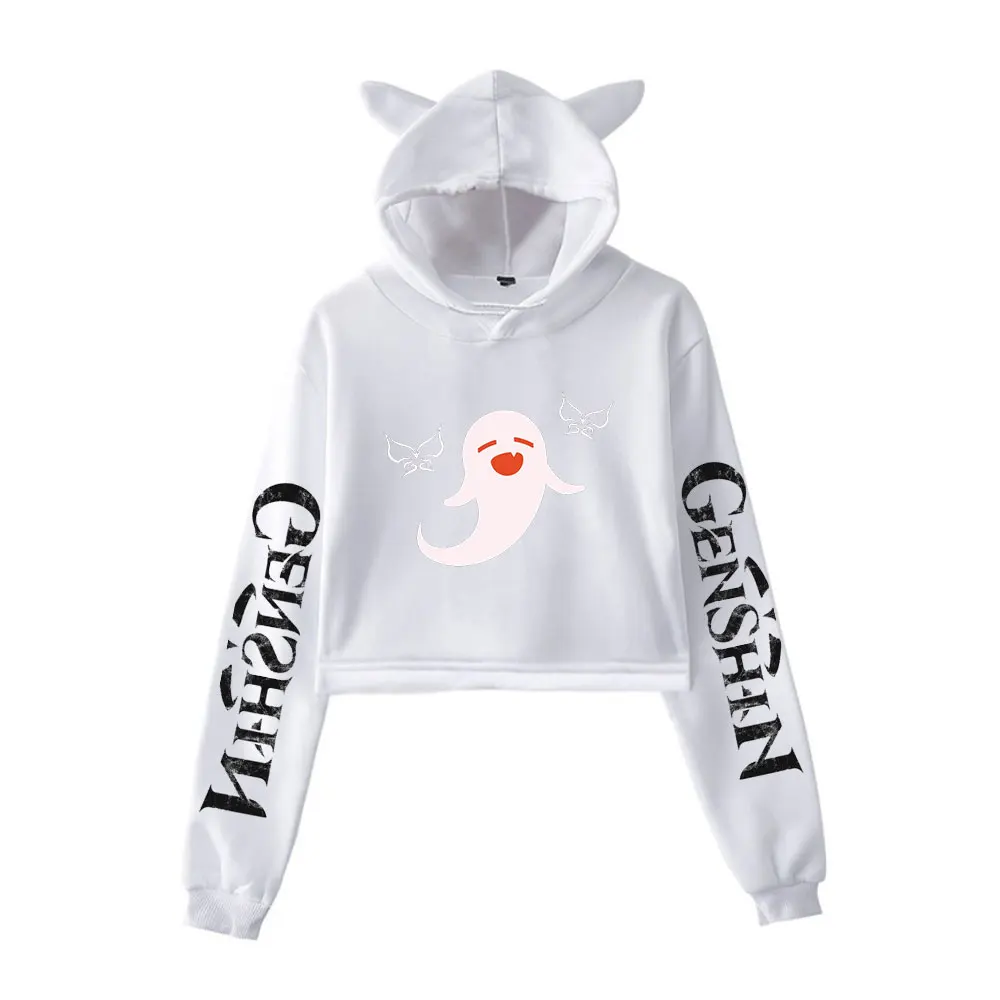 2022 neue Genshin Auswirkungen Hu Tao Ernte Hoodie Sweatshirts Frauen Katze Pullover Mädchen Kawaii Harajuku Tracksui