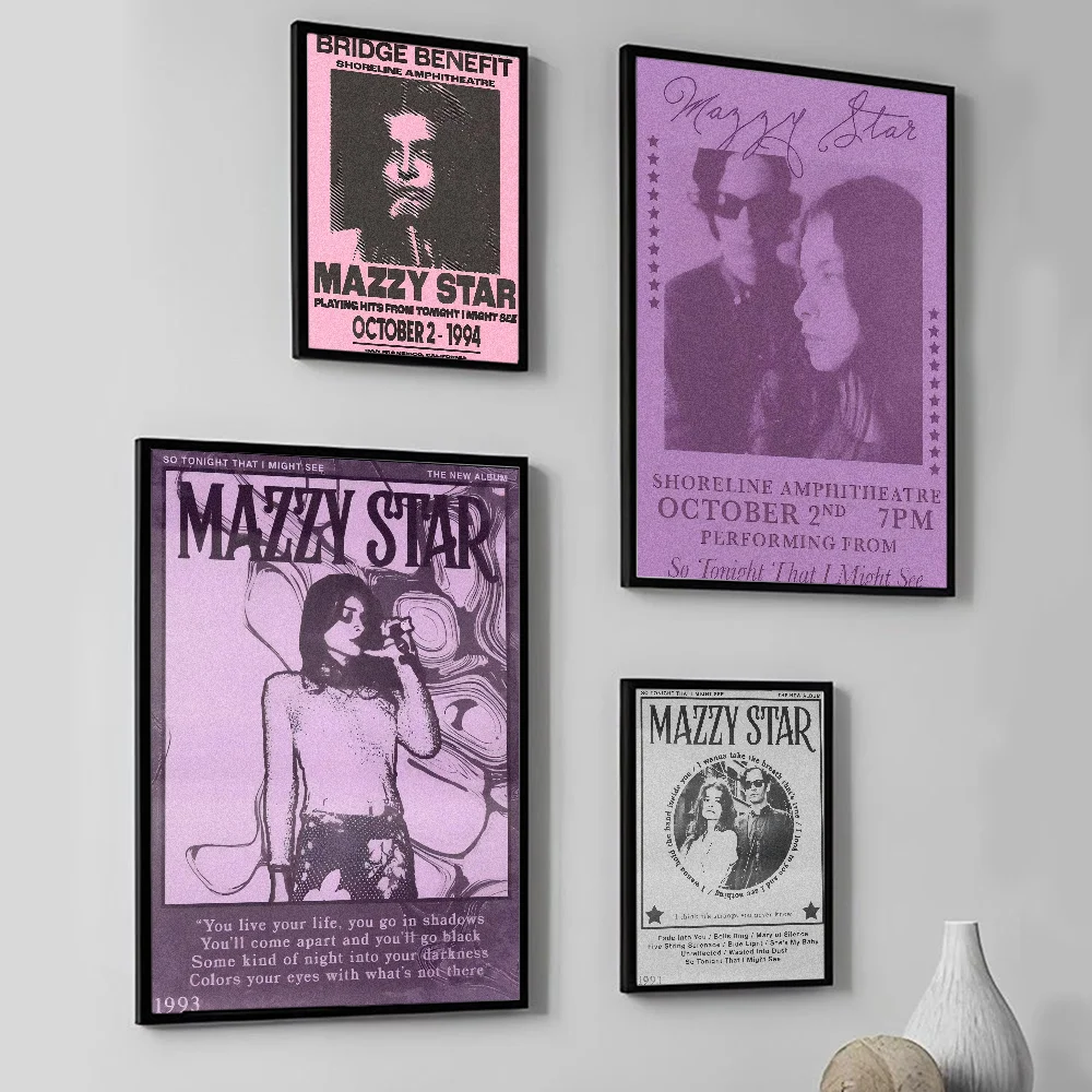 Alternative Rock Band Mazzy Star Poster Wall Art Home Decor Room Decor Digital Painting Living Room Restaurant Kitchen Art