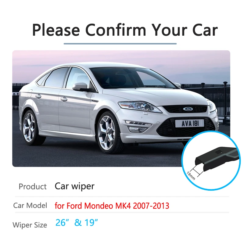 For Ford Mondeo MK4 2007 2008 2009 2010 2011 2012 2013 Car Wiper Blades Front Window Windshield Windscreen Wash Car Accessories