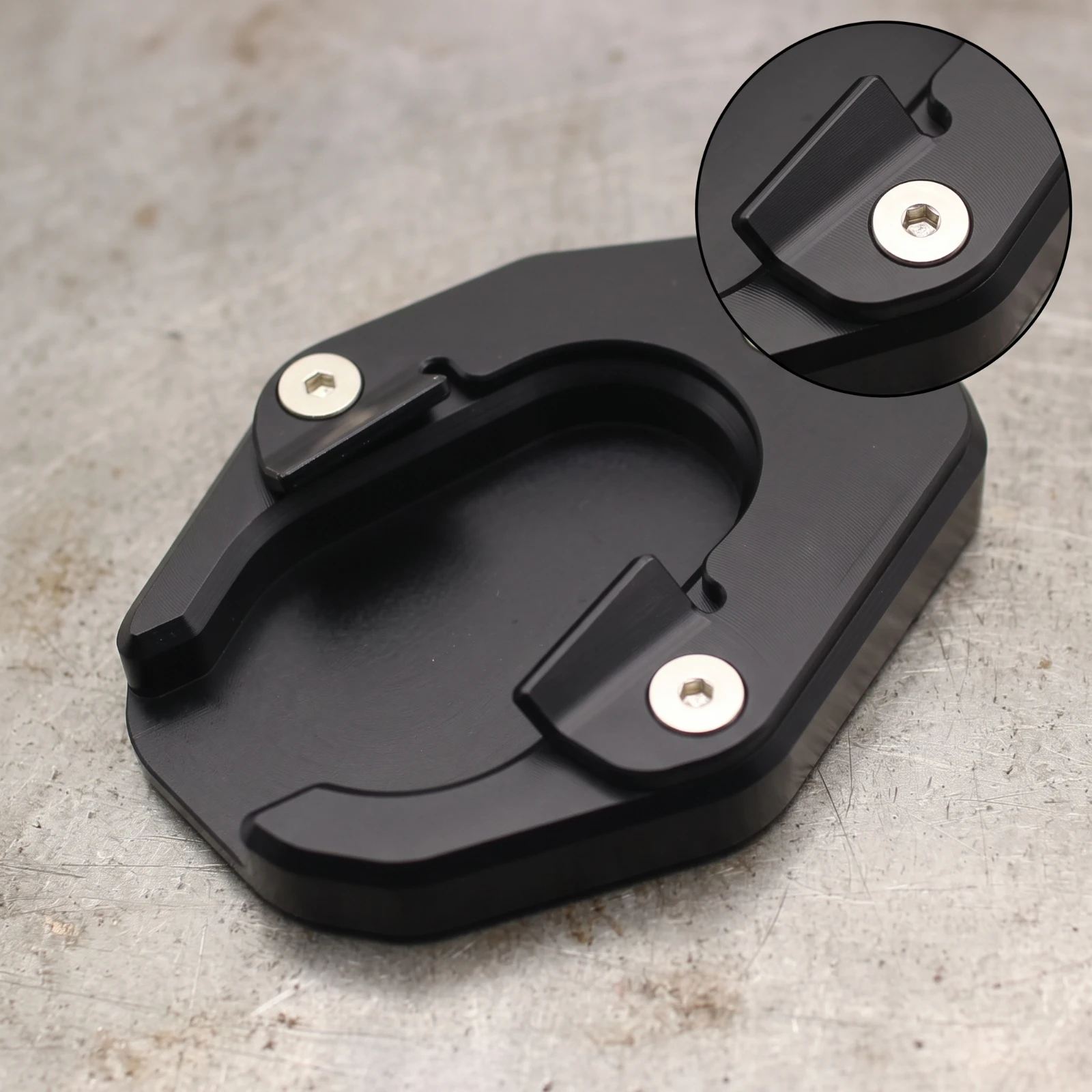 Side Stand Enlarger Sturdy Side Stand Foot Extension Kickstand Enlarger Plate Portable Motorcycle Kickstand Pad Lightweight view 5