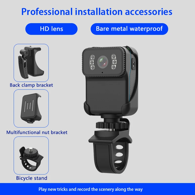 1080P Hd Nachtzicht Mini Draagbare Dv Camera Outdoor Riding Groothoek Mobiele Telefoon Wifi Camera Politie Law handhaving Recorder